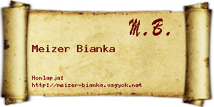 Meizer Bianka névjegykártya